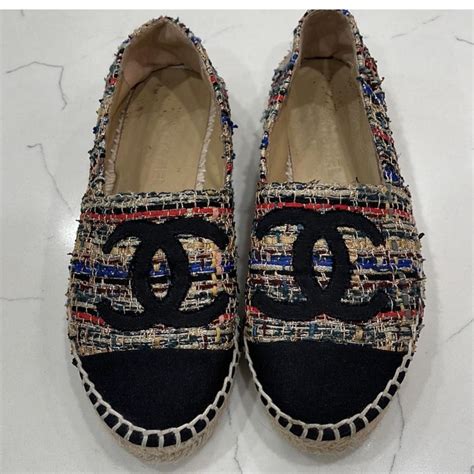 chanel canvas espadrilles fake|chanel tweed espadrilles.